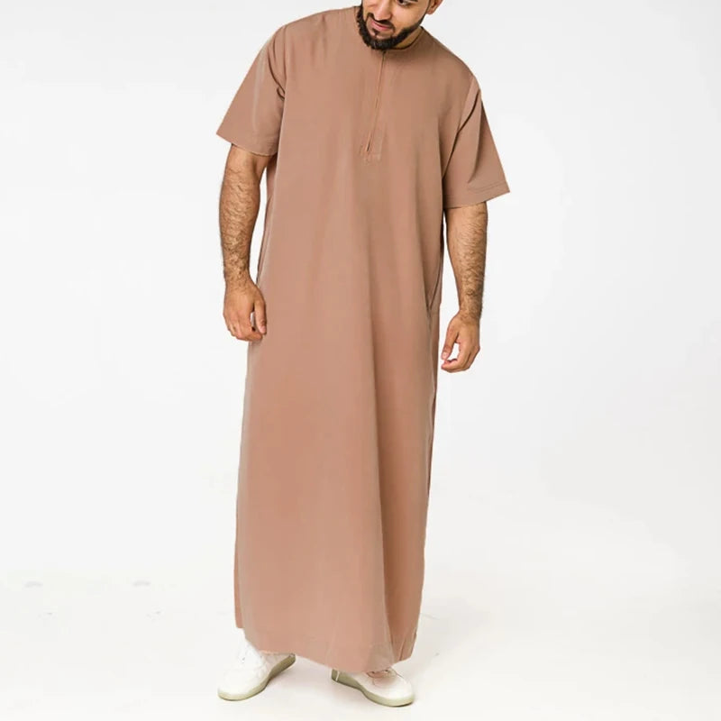 Short Sleeve Round Neck Thobe